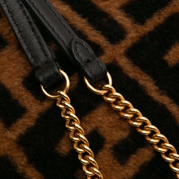 Fendi Mini Zucca Shearling Chain Baguette (2020)