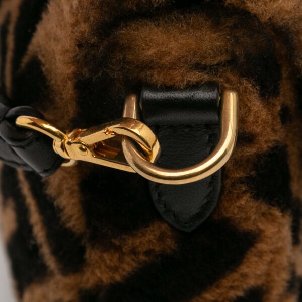 Fendi Mini Zucca Shearling Chain Baguette (2020)
