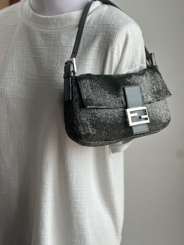 Fendi Silver Beaded Baguette (2013)