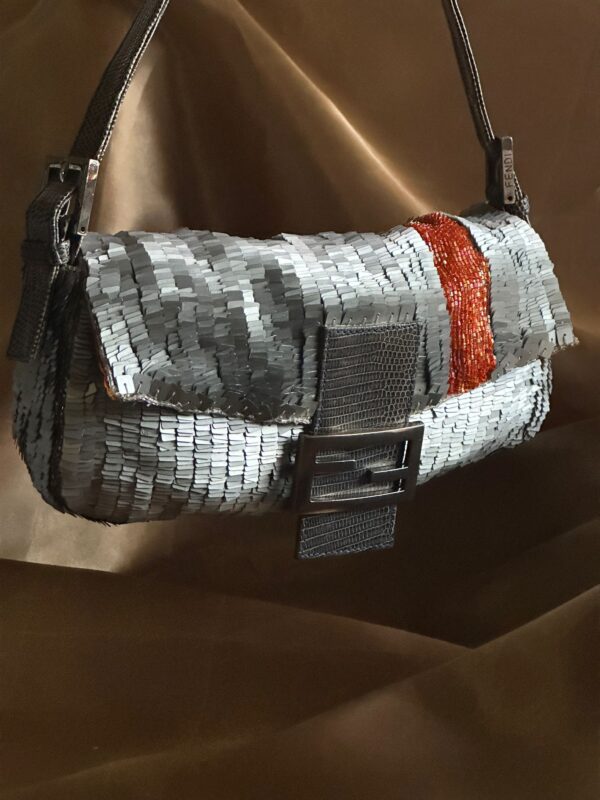 Fendi Silver Sequin Baguette (1998/1999)