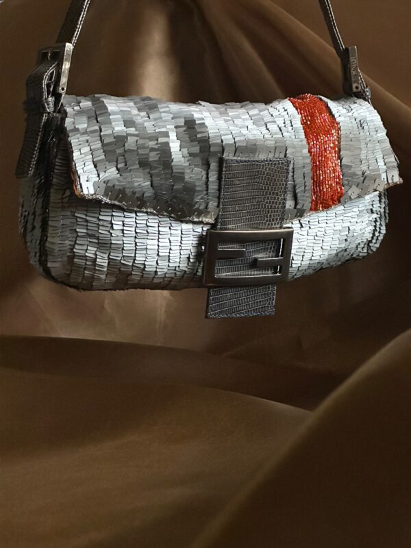 Fendi Silver Sequin Baguette (1998/1999)