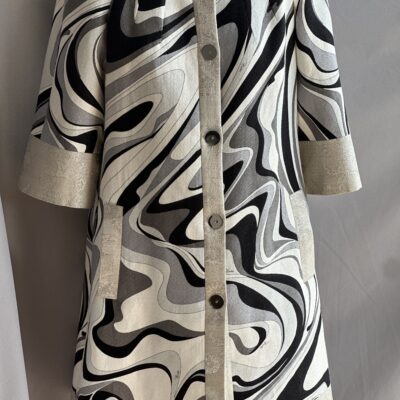 Emilio Pucci Silver Black Spring 2007 Runway Coat