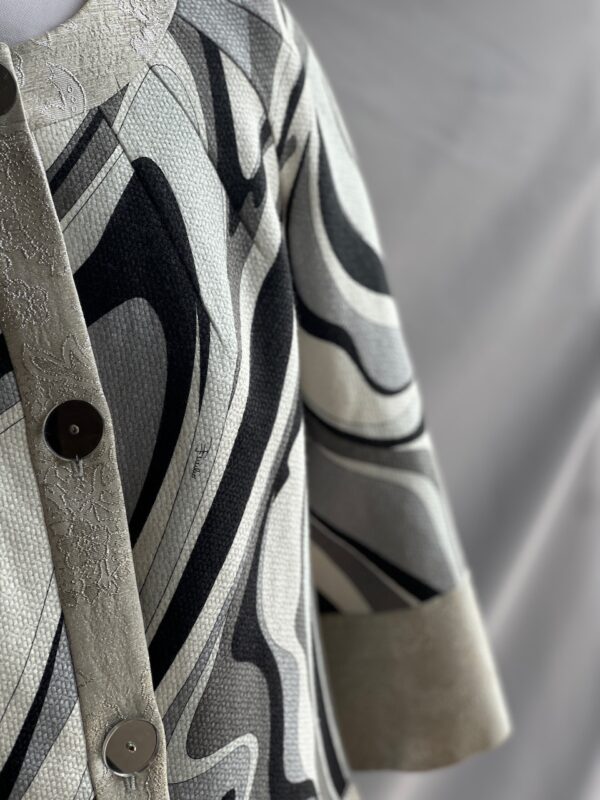 Emilio Pucci Silver Black Spring 2007 Runway Coat