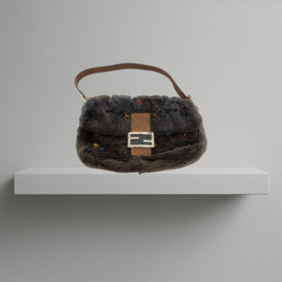 Fendi Beaded Grey Lapin Baguette (2009)