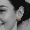 Chanel Gold and Silver Plated Button Earrings (1999)