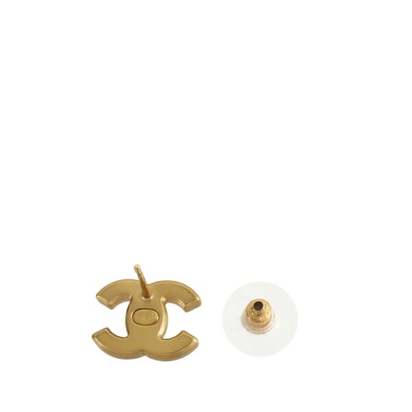 Chanel Gold Plated CC Crystal Earrings (2021)