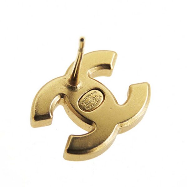 Chanel Gold Plated CC Crystal Earrings (2021)