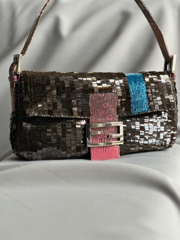 IMG_5144 Fendi Brown Sequin Baguette (1999)