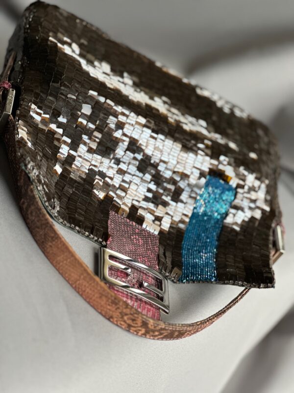 IMG_5151 Fendi Brown Sequin Baguette (1999)