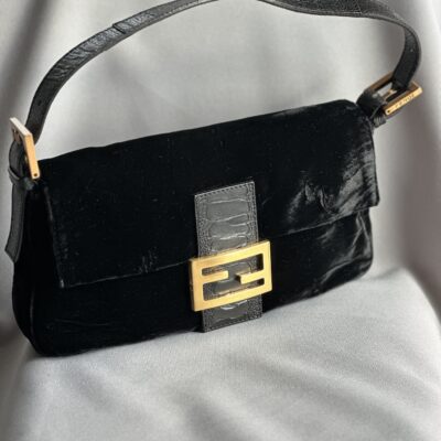 Fendi Black Velvet Baguette (2005)