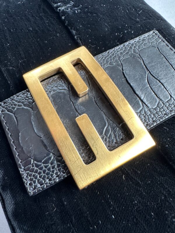IMG_5271 Fendi Black Velvet Baguette (2005)
