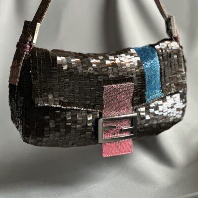 Fendi Brown Sequin Baguette (1999)