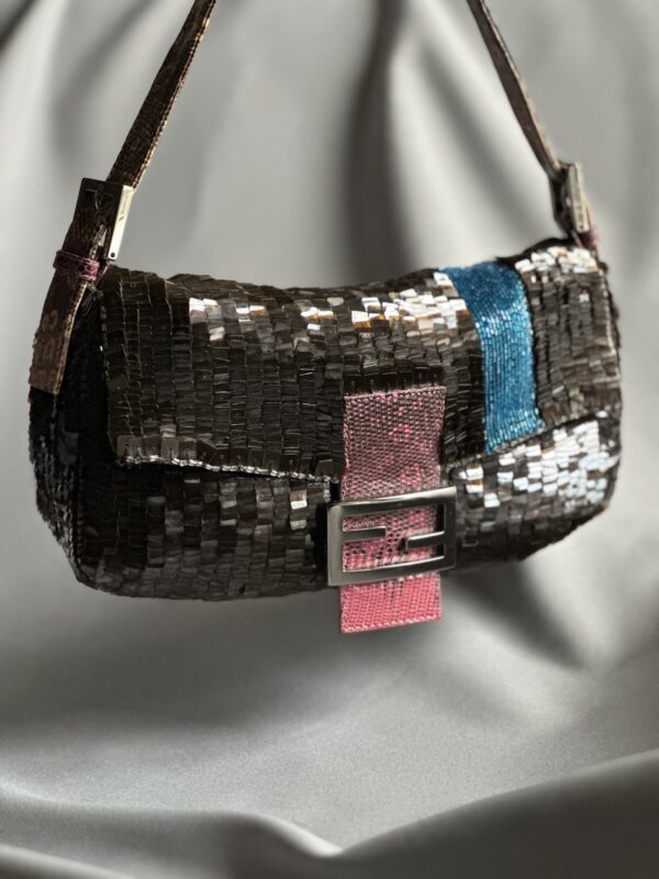 IMG_5363 Fendi Brown Sequin Baguette (1999)