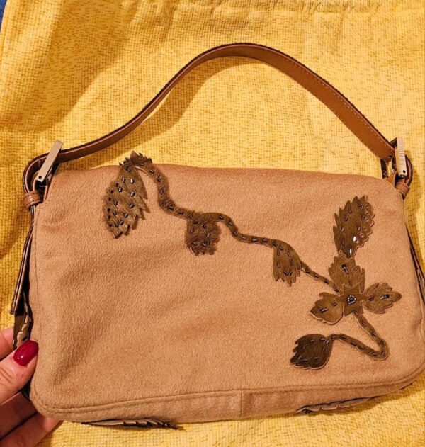 1cdc2d9a-6063-46f8-9889-f997816e2736 Fendi Embroidered Cachemire Baguette