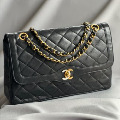 Chanel Paris to Rome Two Tone Medium Double Flap Bag (1989/1991)
