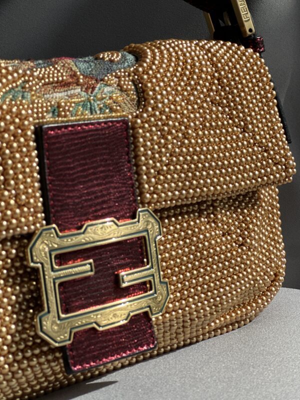 Fendi Limited Edition "Damask" Beaded Baguette (2005)