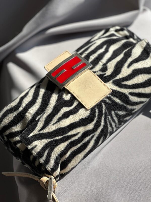 Fendi Zebra Printed Faux Fur Baguette (2000)
