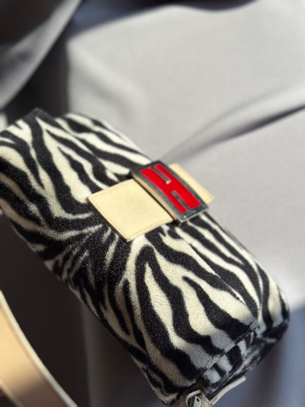 Fendi Zebra Printed Faux Fur Baguette (2000)