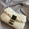 IMG_5775 Fendi Wool Crochet White Baguette (1999)