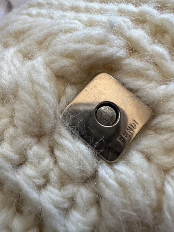 IMG_5781 Fendi Wool Crochet White Baguette (1999)