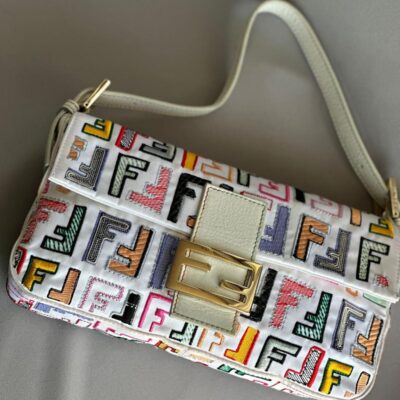 Fendi Zucca Embroidered Multicolor Baguette (2009)