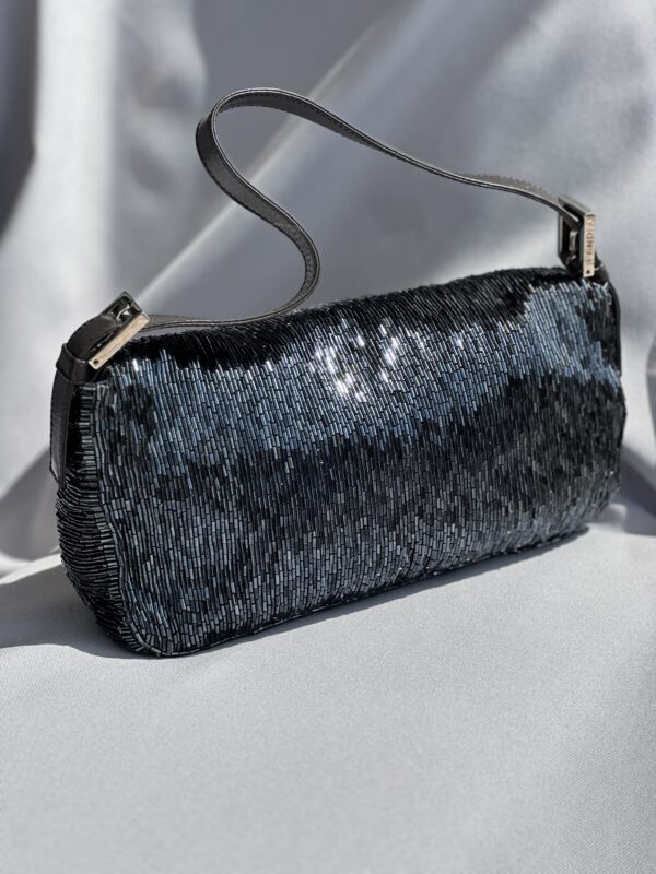 IMG_7118 Fendi Blue Metallic Beaded Baguette (1999/2000)