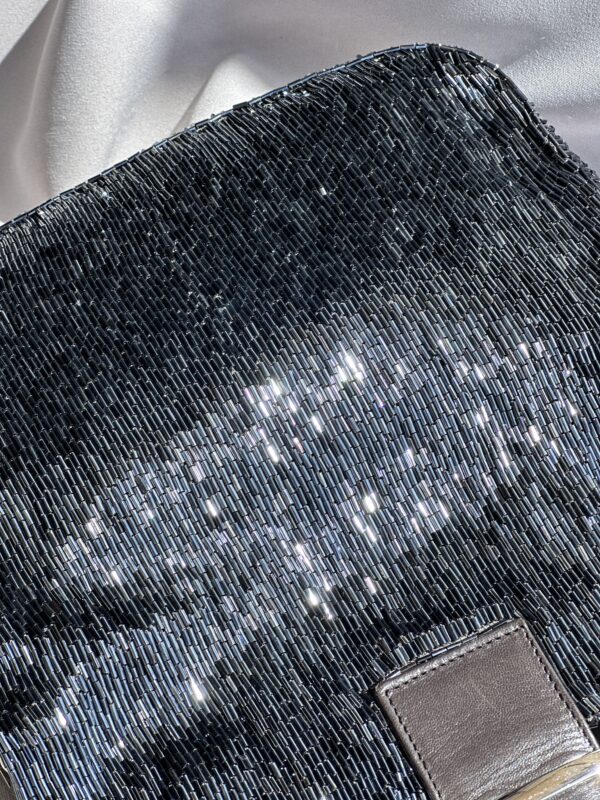 IMG_7120 Fendi Blue Metallic Beaded Baguette (1999/2000)