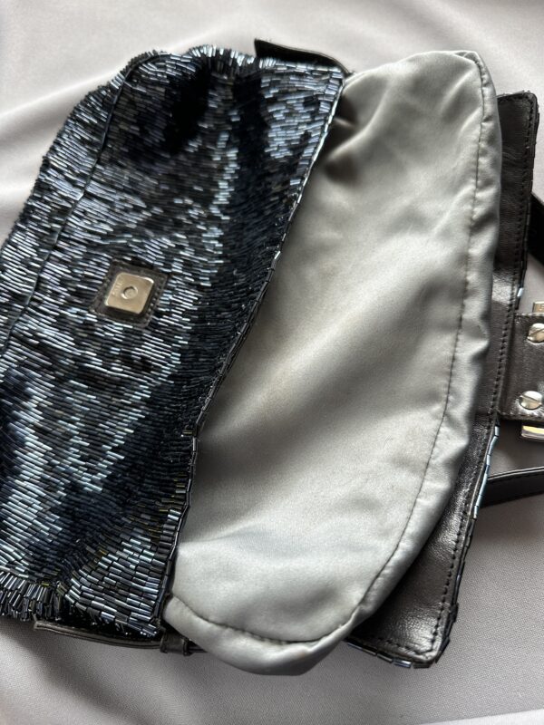 IMG_7156 Fendi Blue Metallic Beaded Baguette (1999/2000)