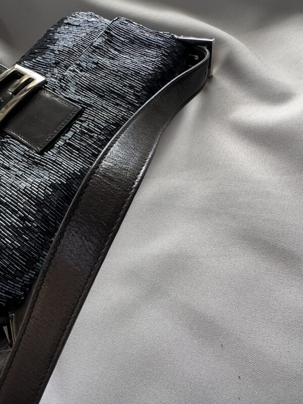 IMG_7161 Fendi Blue Metallic Beaded Baguette (1999/2000)