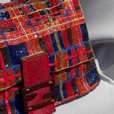 Fendi Beaded Tartan Mamma Baguette (2000)