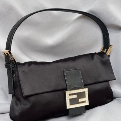 Fendi Black Satin Baguette (2013)
