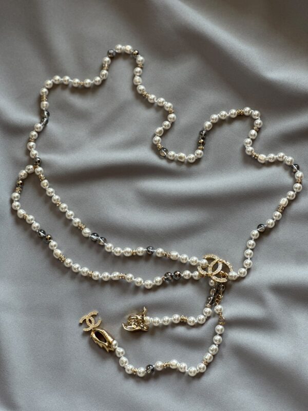 Chanel Pearl Belt Necklace Fish Head (2023)