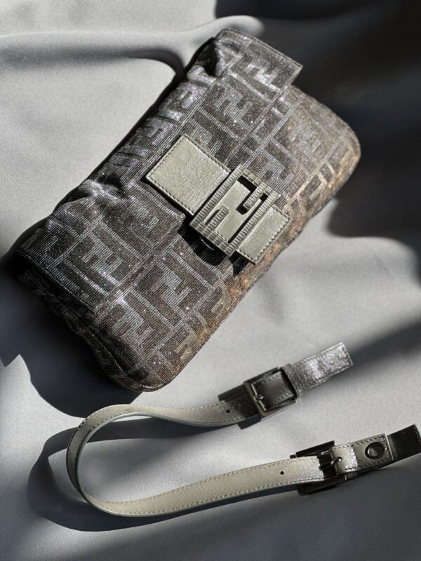 IMG_3624 Fendi Silver Lurex Monogram Baguette (2013)