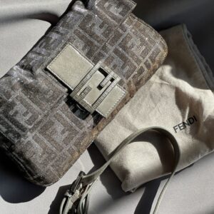 Fendi Silver Lurex Monogram Baguette (2013)