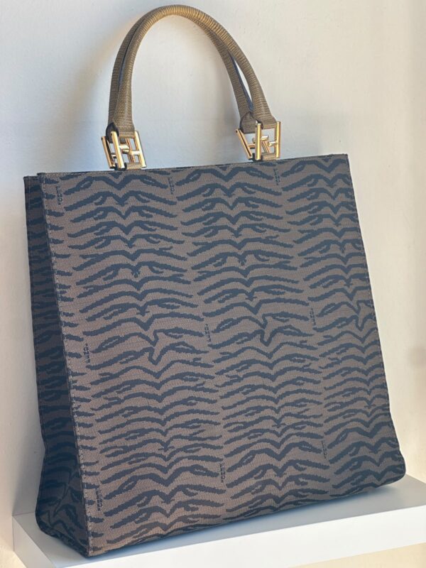 IMG_8467 Fendi Zebra Print Vintage Tote Bag (1996)