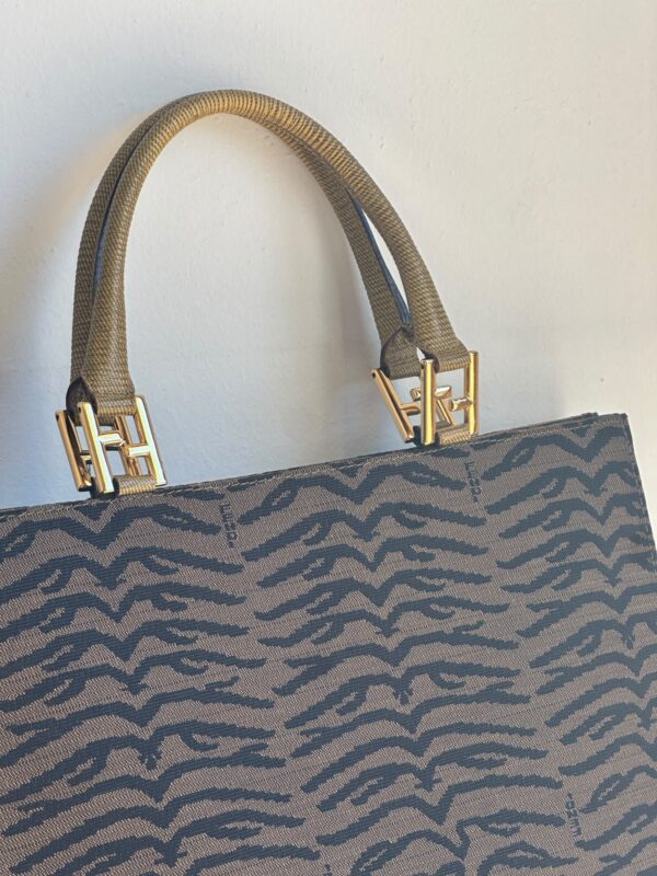 IMG_8468 Fendi Zebra Print Vintage Tote Bag (1996)