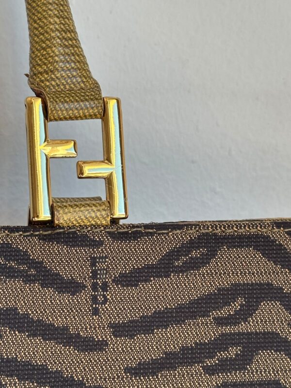 IMG_8470 Fendi Zebra Print Vintage Tote Bag (1996)