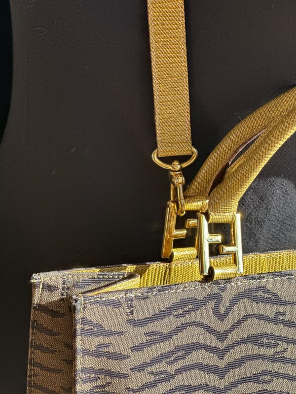 IMG_8472 Fendi Zebra Print Vintage Tote Bag (1996)