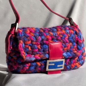 Fendi Multicolor Wool Crochet Baguette (1999)