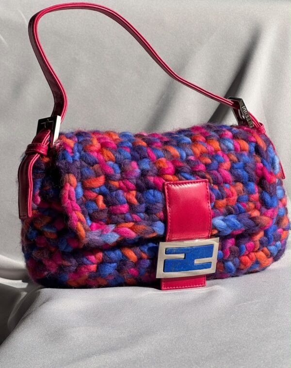 Fendi Multicolor Wool Crochet Baguette (1999)