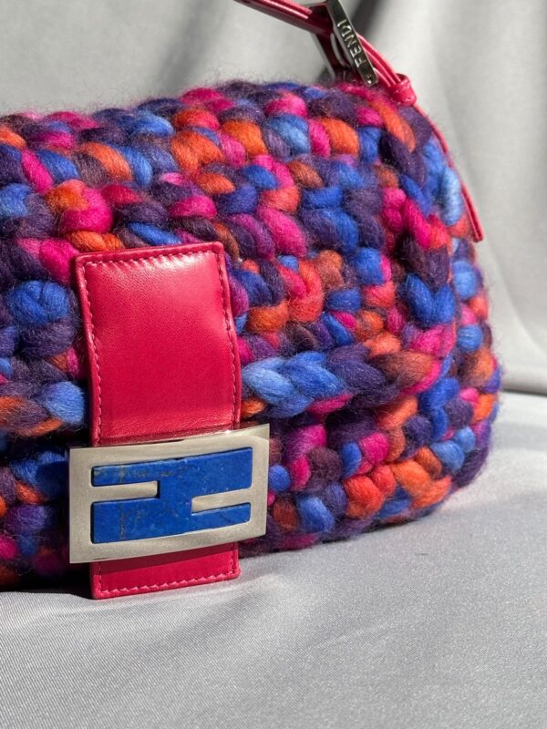 Fendi Multicolor Wool Crochet Baguette (1999)