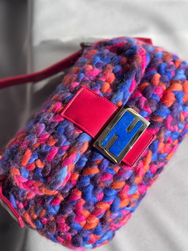 Fendi Multicolor Wool Crochet Baguette (1999)