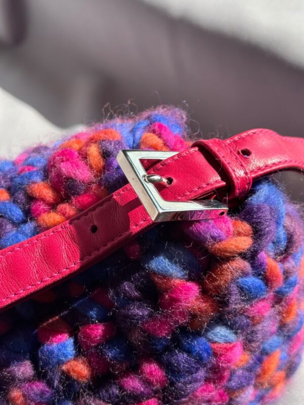 Fendi Multicolor Wool Crochet Baguette (1999)