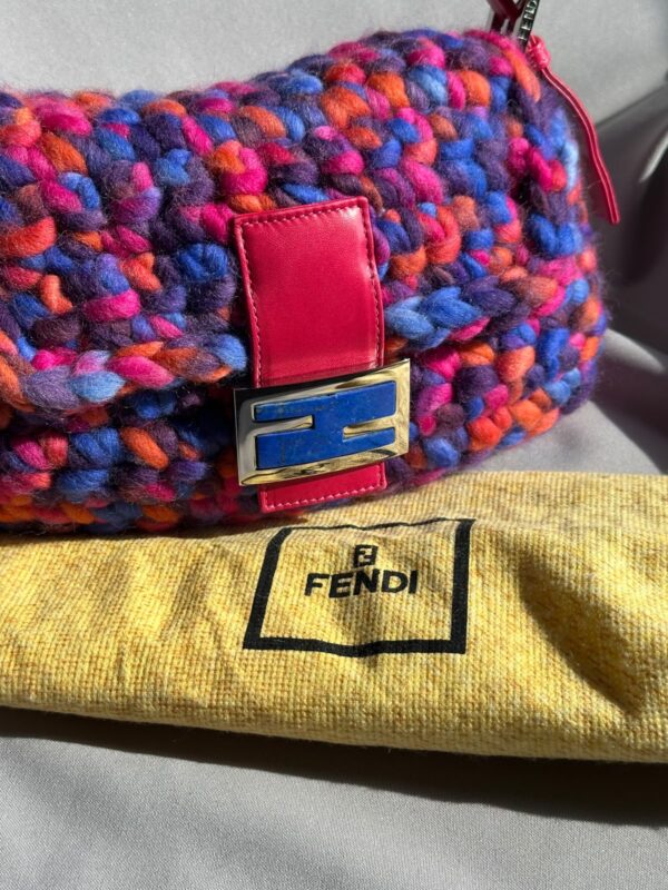 Fendi Multicolor Wool Crochet Baguette (1999)