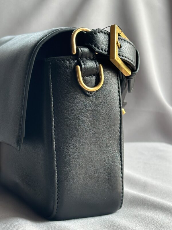 Fendi Black Leather Flap Baguette (2023)