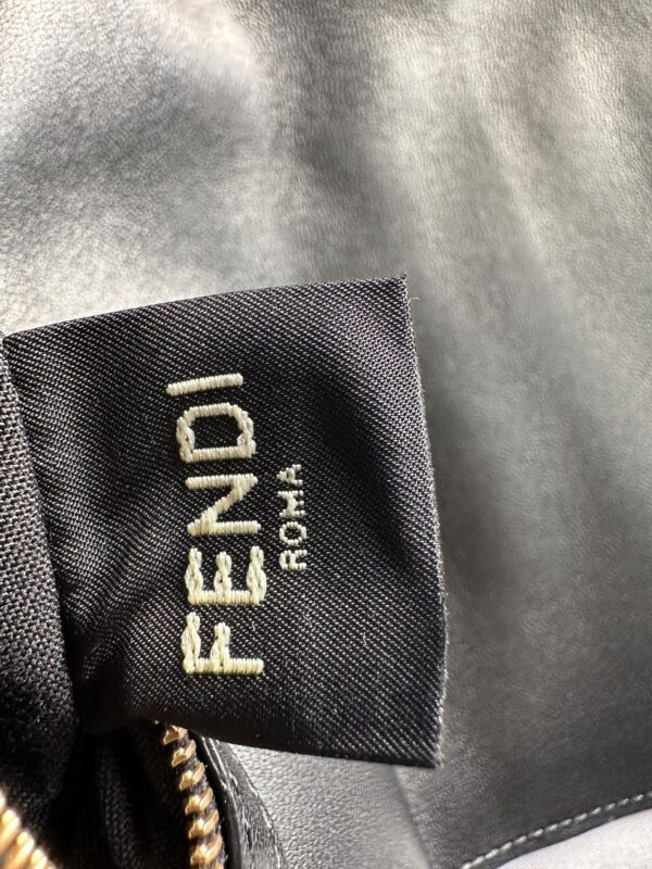 Fendi Black Leather Flap Baguette (2023)
