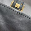 Fendi Black Leather Flap Baguette (2023)