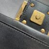Fendi Black Leather Flap Baguette (2023)