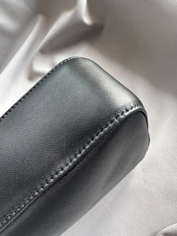 Fendi Black Leather Flap Baguette (2023)